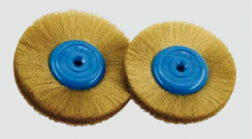 MESSING MIT KONISCHEM KUNSTSTOFFKERN (KK) Rundbürste mit verschiedenen Durchmessern und Drahtstärken.VE.1St